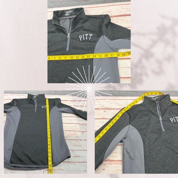 Nike University of Pittsburgh Women's Dri Fit Quarter Zip Jacket Gray Sz Medium - Picture 8 of 10
